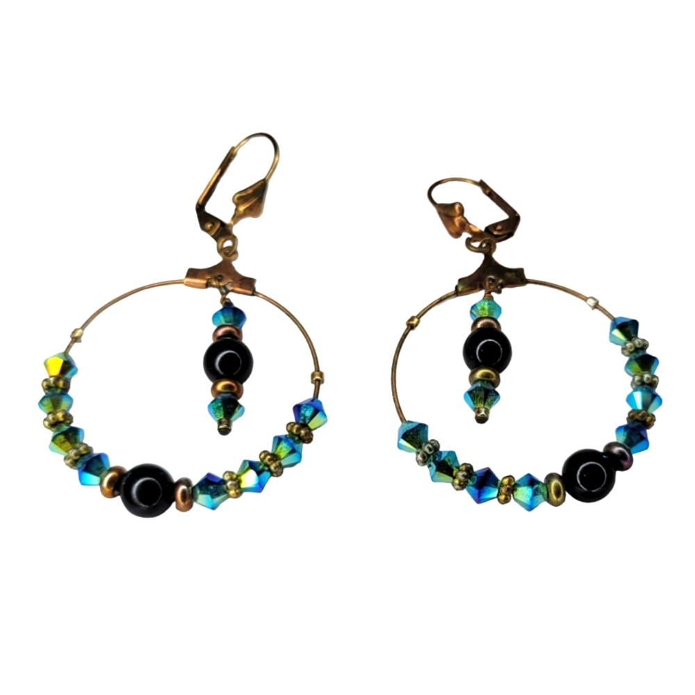 Pierced crystal earrings
